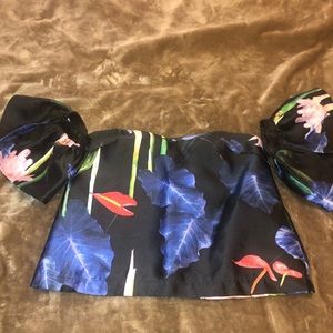Women’s tube top floral top.  Size small